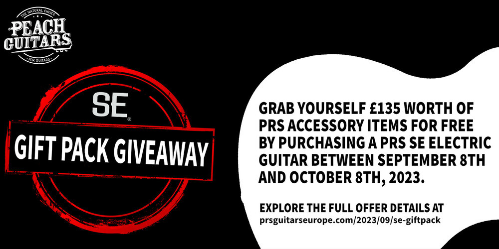 Peach Guitars | 135 gift pack FREE w/ PRS SE Guitars!!