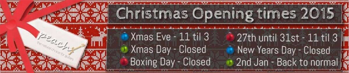 Christmas opening times.
