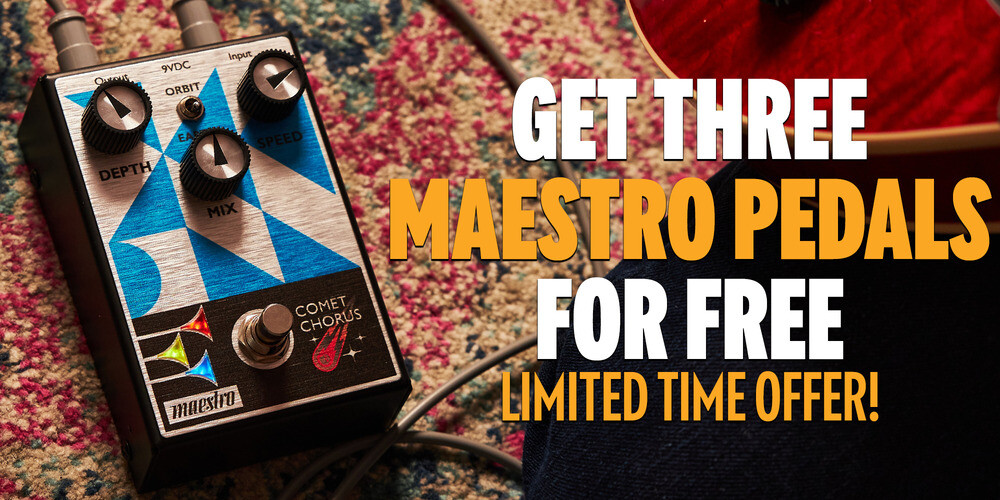 Get Three Maestro Pedals For Free with Select Gibson USA or Gibson Custom Purchases