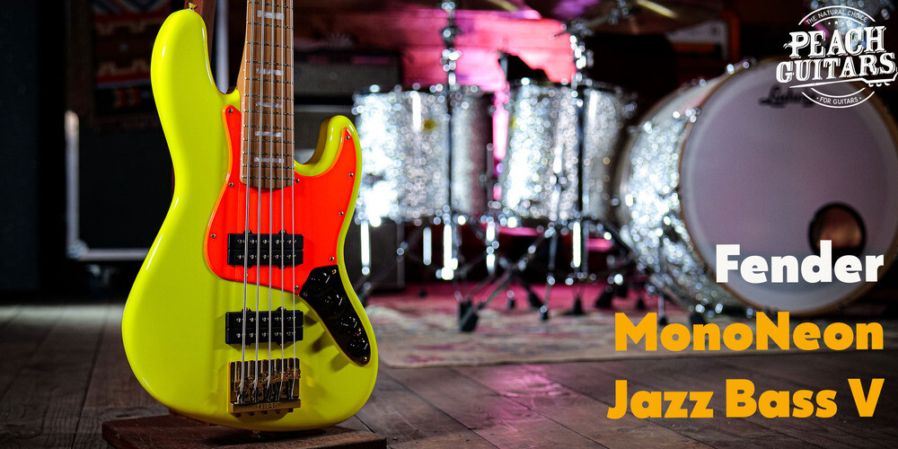 Peach Guitars | Fender MonoNeon Jazz Bass V