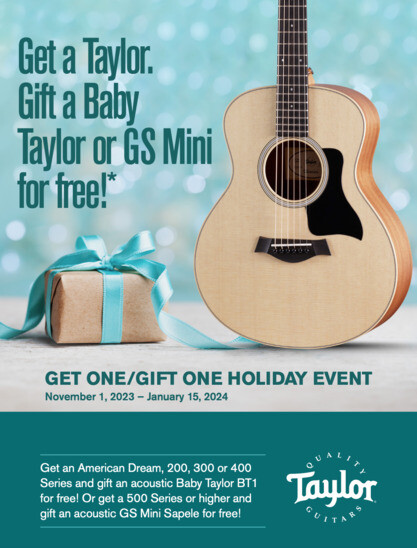Peach Guitars | FREE Taylor Guitar offer!